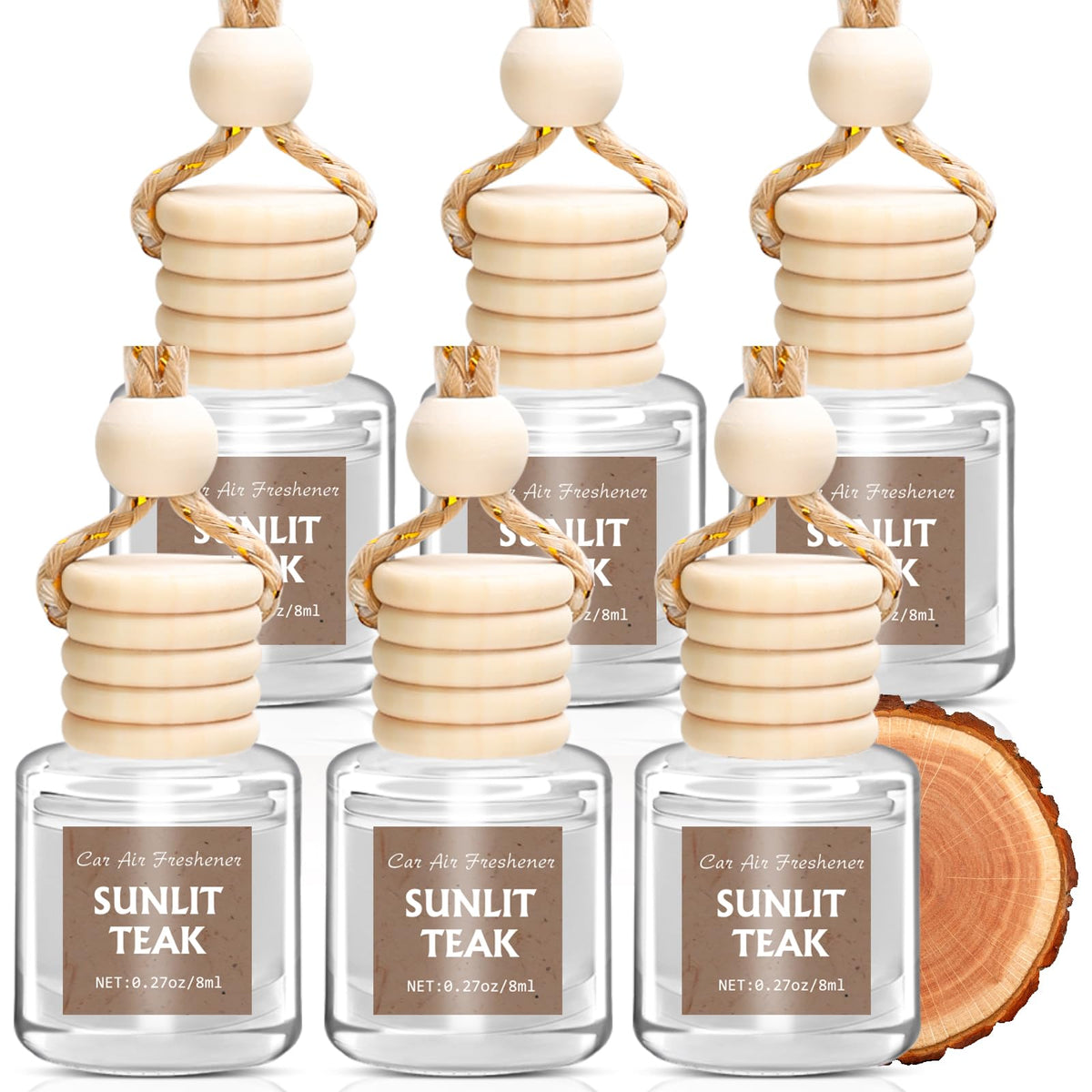 AROIC 4 Pack Car Air Freshener, Natural Essential Oil Freshener Diffuser