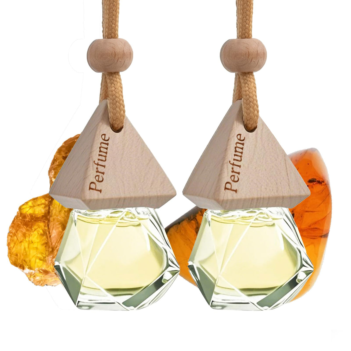 Car Air Freshener Hanging Diffuser – Long-Lasting Essential Oil Scent (Up to 60 Days) – Non-Toxic & Eco-Friendly – 2-Pack Auto Fresheners Made in USA