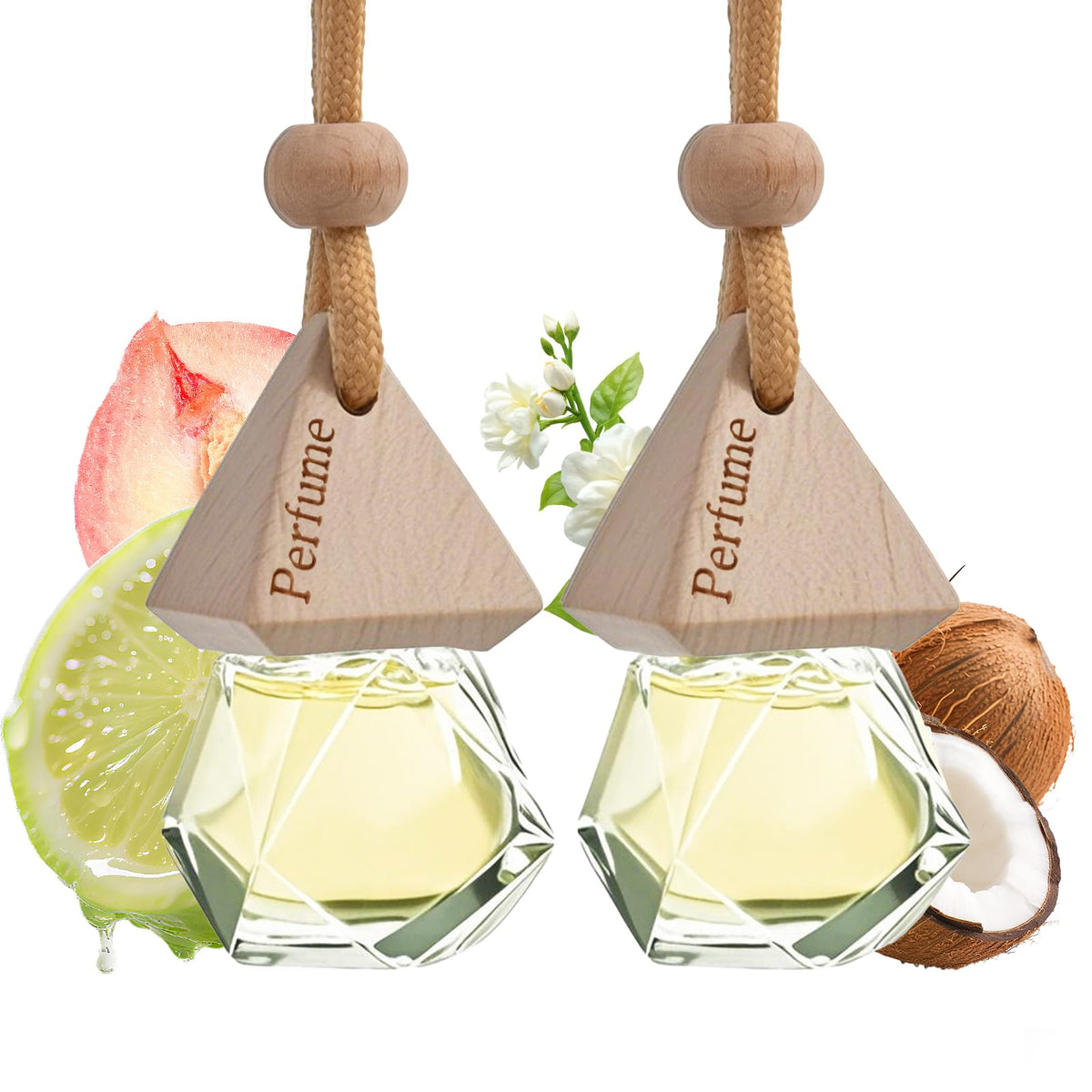 Car Air Freshener Hanging Diffuser – Long-Lasting Essential Oil Scent (Up to 60 Days) – Non-Toxic & Eco-Friendly – 2-Pack Auto Fresheners Made in USA