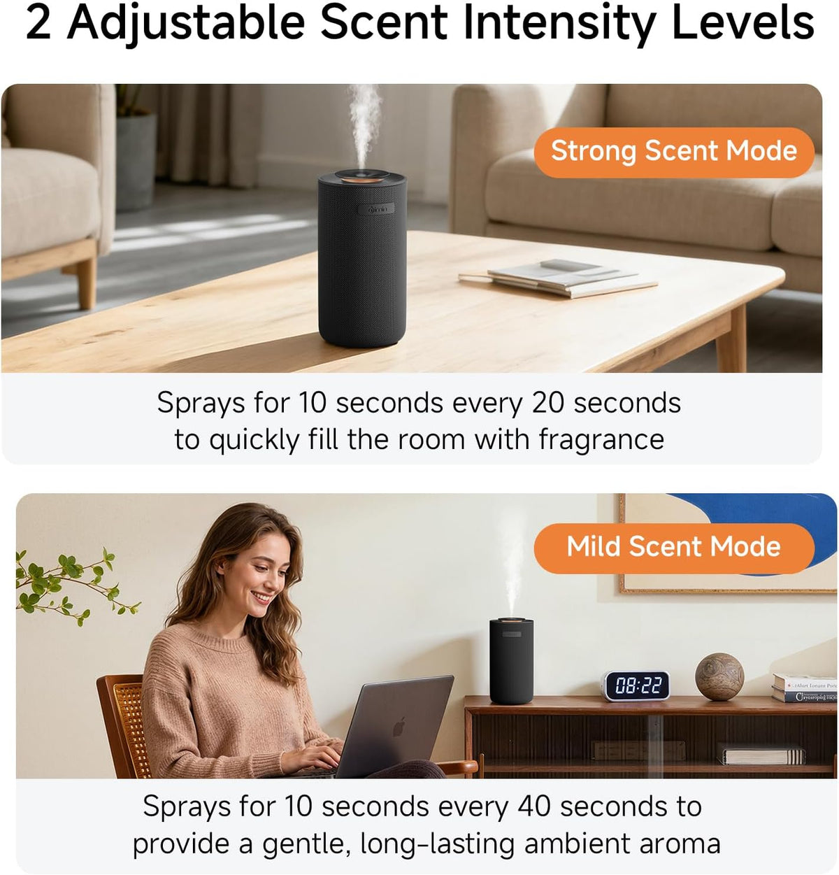 Nimin Smart Auto Start-Stop Car Air Diffuser Waterless Scent Machine
