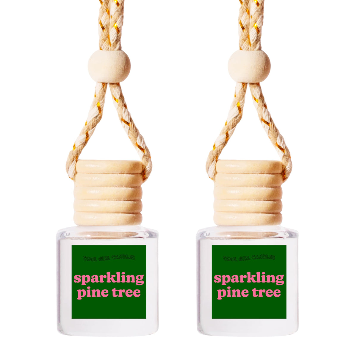 COOLGIRLCANDLES Pistachio Salted Caramel Hanging Car Air Freshener and Essential Oil Diffuser - Automobile Aromatherapy Diffuser Bottle