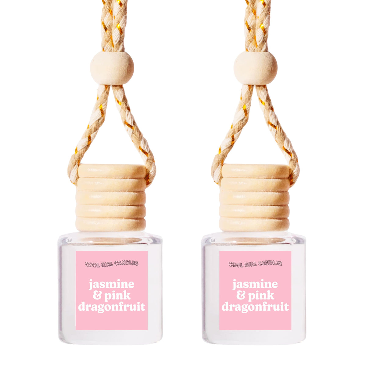 COOLGIRLCANDLES Pistachio Salted Caramel Hanging Car Air Freshener and Essential Oil Diffuser - Automobile Aromatherapy Diffuser Bottle