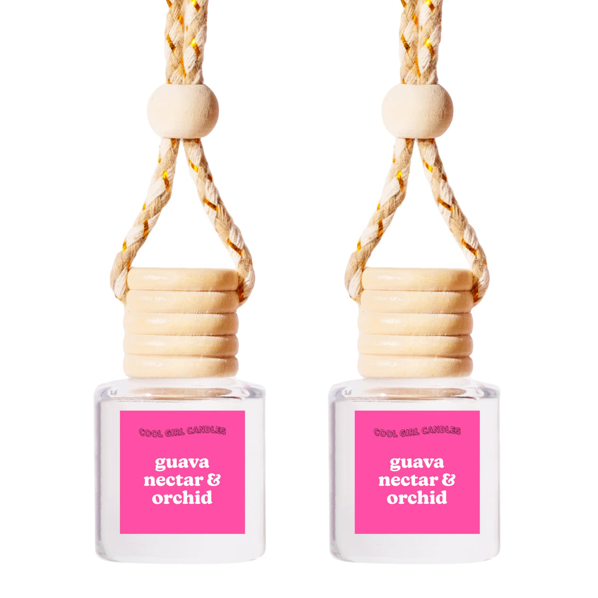 COOLGIRLCANDLES Pistachio Salted Caramel Hanging Car Air Freshener and Essential Oil Diffuser - Automobile Aromatherapy Diffuser Bottle