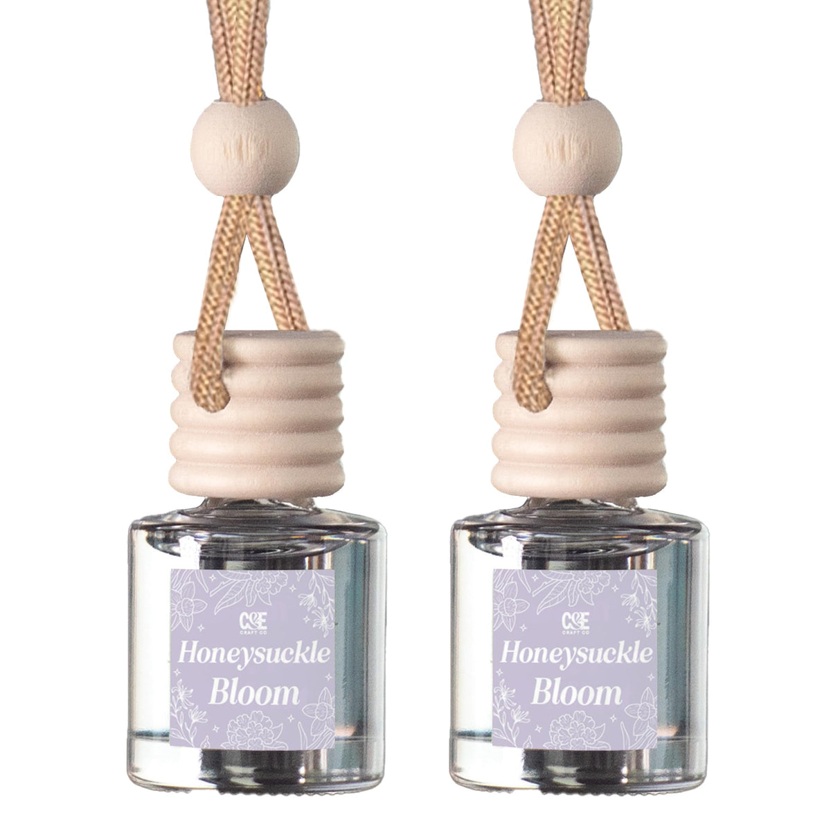 CANDECraftCo 2 Pack Hanging Car Air Freshener Diffuser for Essential Oils