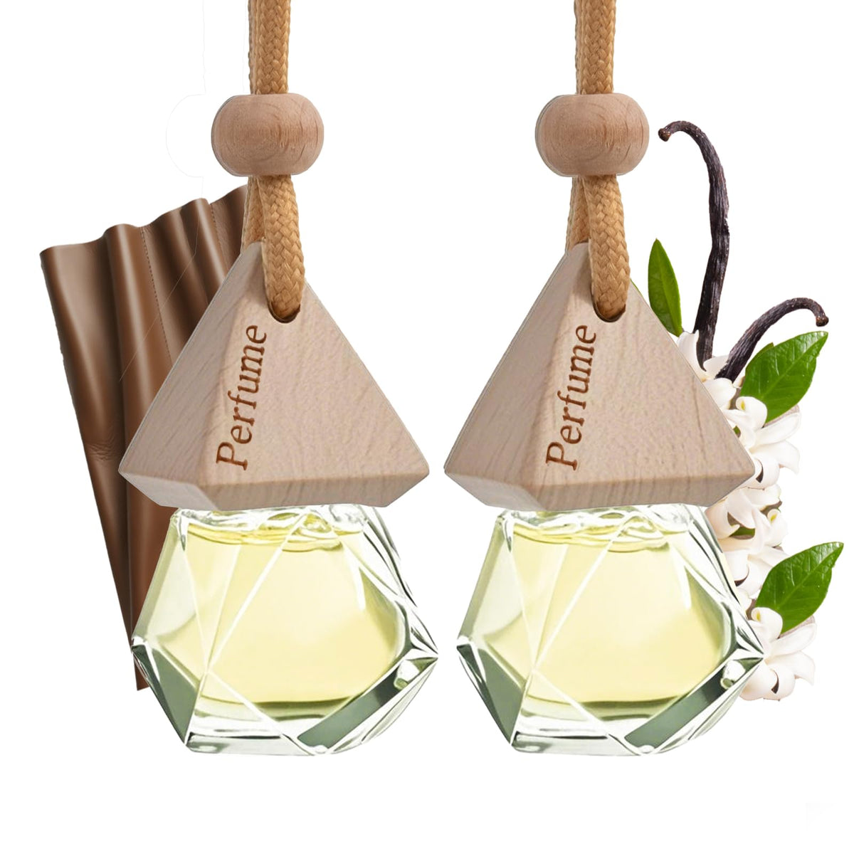 Car Air Freshener Hanging Diffuser – Long-Lasting Essential Oil Scent (Up to 60 Days) – Non-Toxic & Eco-Friendly – 2-Pack Auto Fresheners Made in USA