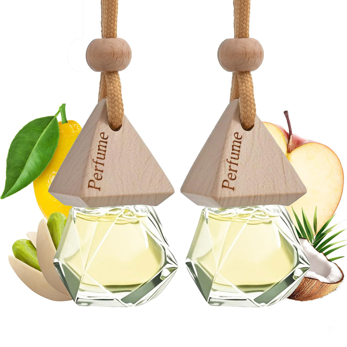 Car Air Freshener Hanging Diffuser – Long-Lasting Essential Oil Scent (Up to 60 Days) – Non-Toxic & Eco-Friendly – 2-Pack Auto Fresheners Made in USA