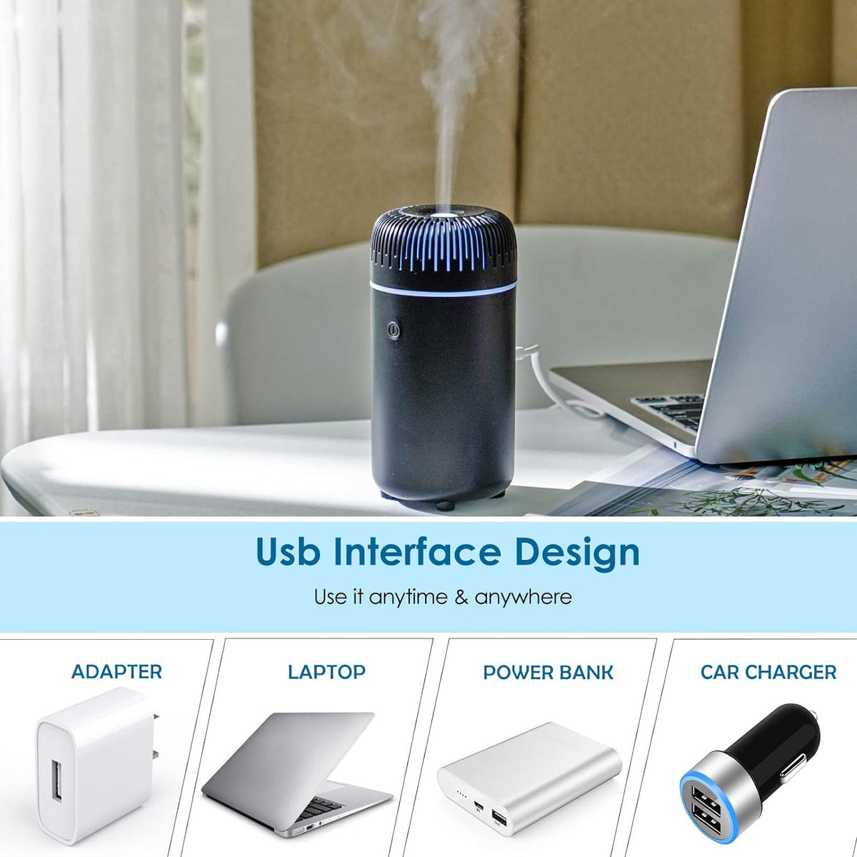 Car Diffuser Humidifier USB Aromatherapy Essential Oil Diffuser
