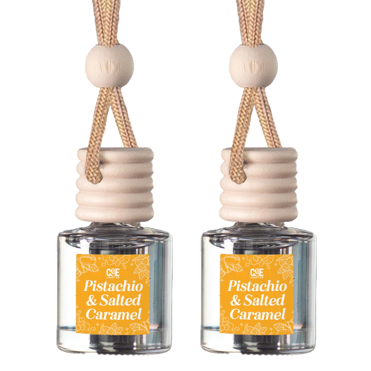 CANDECraftCo 2 Pack Hanging Car Air Freshener Diffuser for Essential Oils