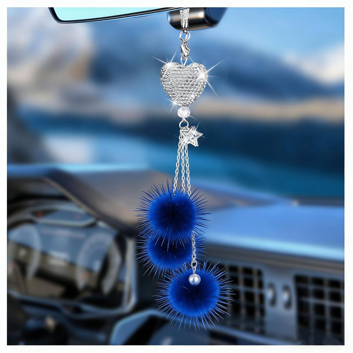 Bling Car Hanging Ornament, Bling Car Mirror Hanging Accessories for Women