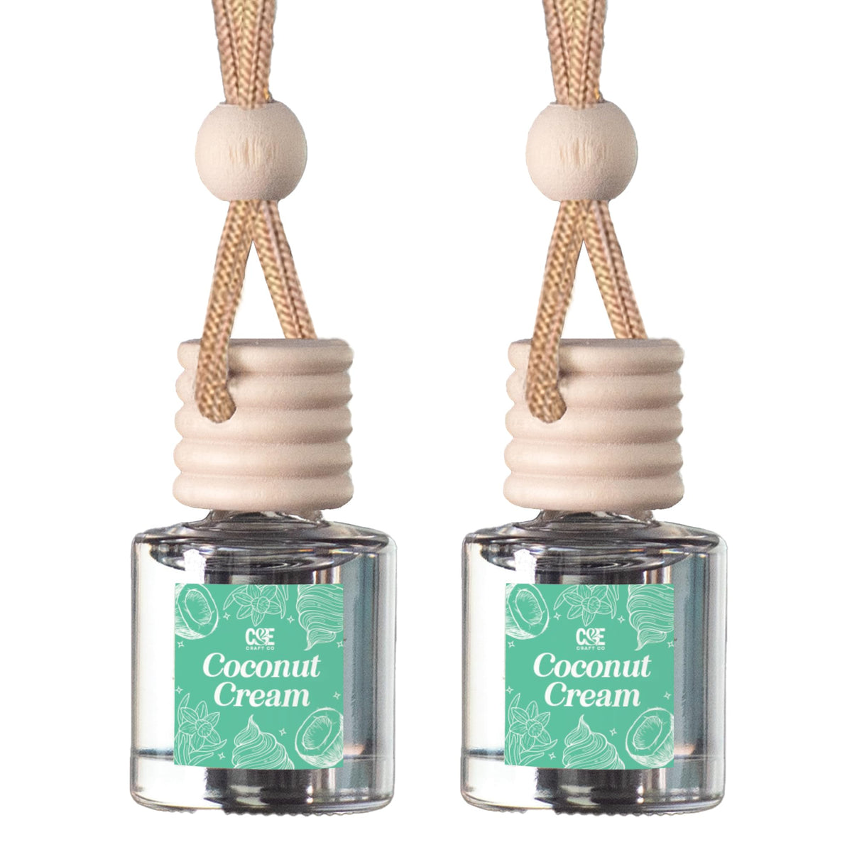 CANDECraftCo 2 Pack Hanging Car Air Freshener Diffuser for Essential Oils