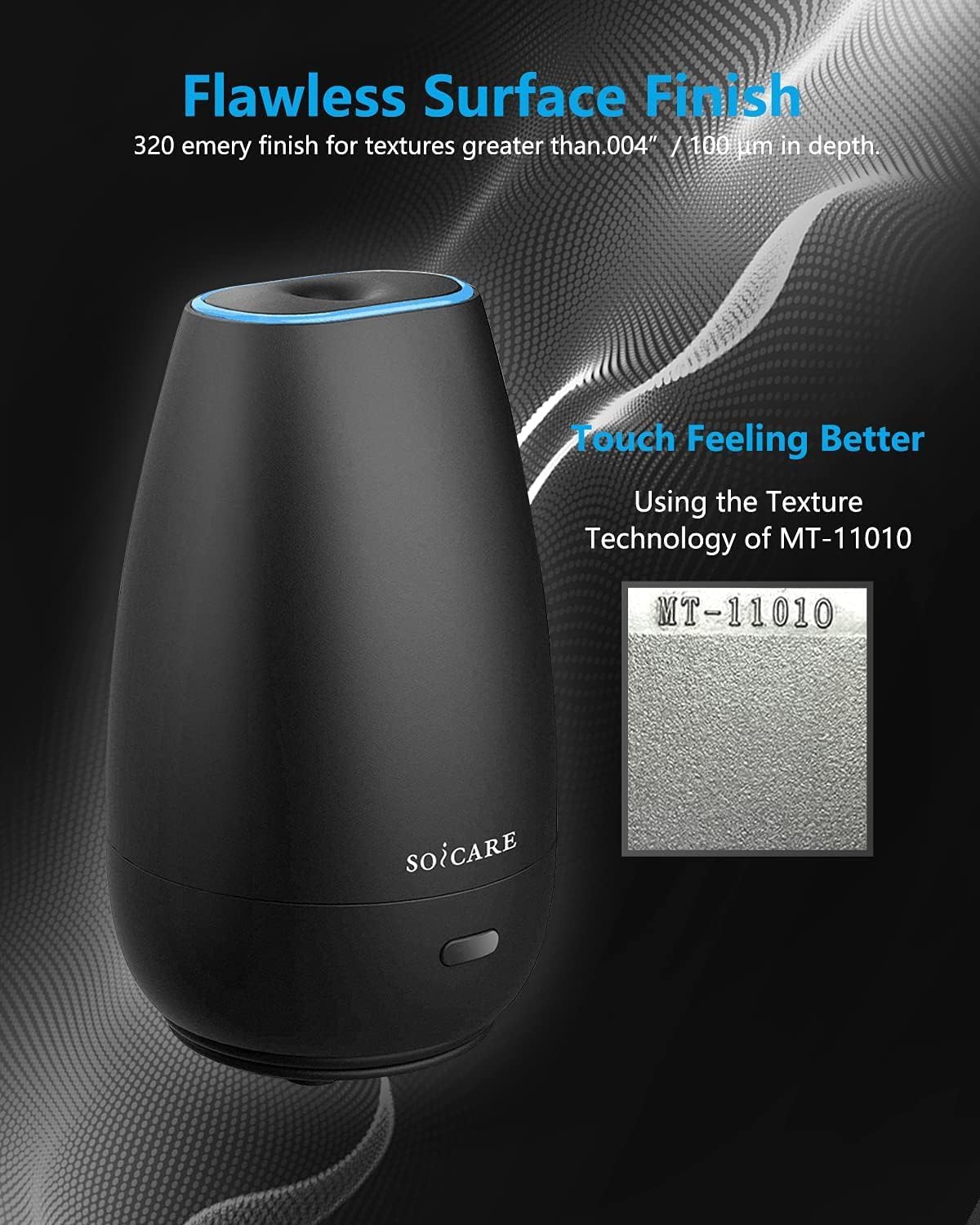 Car Diffuser for Essential Oils, Small Portable Car Essential Oil Diffuser with Built-in USB Cable, Mini Aromatherapy Air Scent Humidifier Diffuser for Travel/Office/Home (Elegant Black)