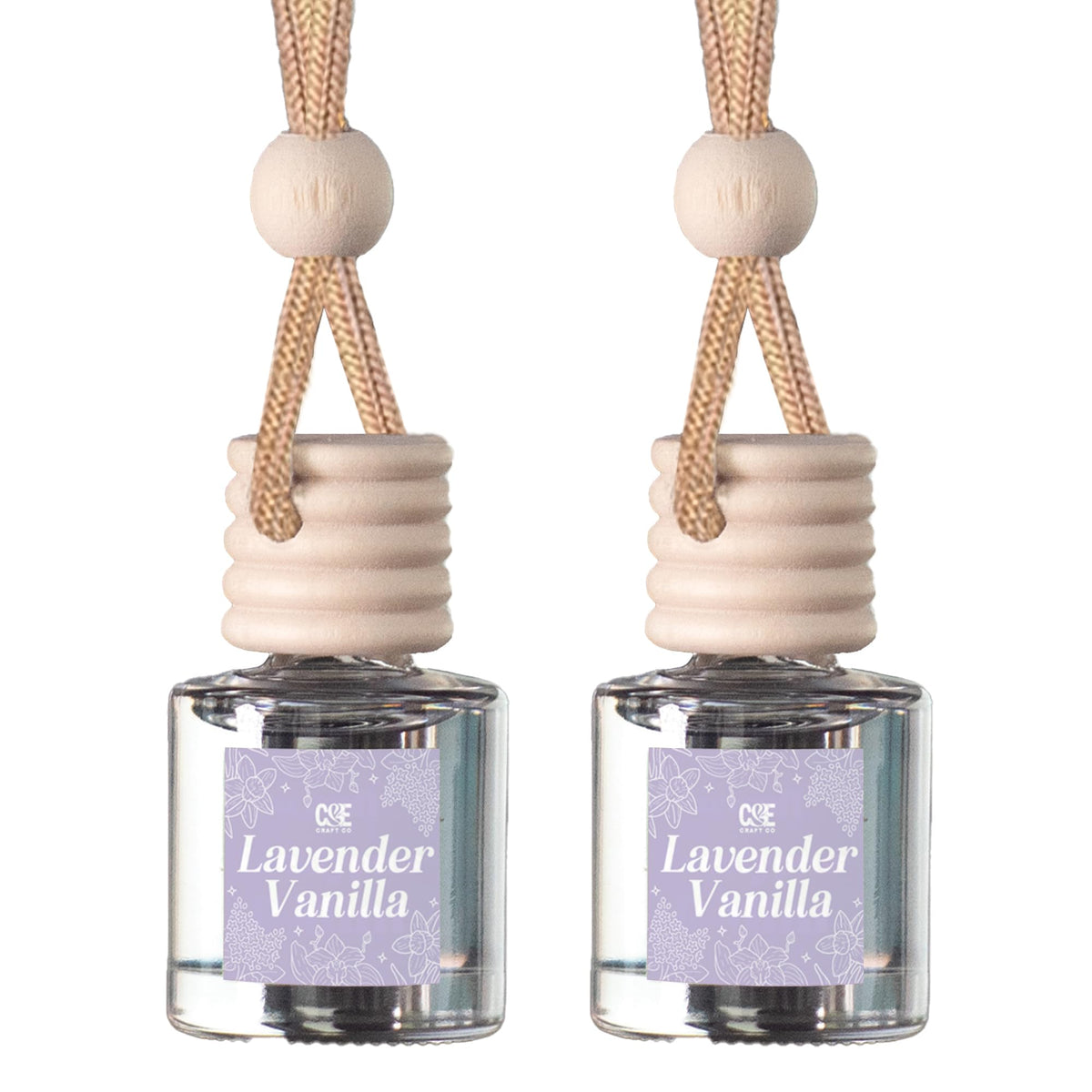 CANDECraftCo 2 Pack Hanging Car Air Freshener Diffuser for Essential Oils