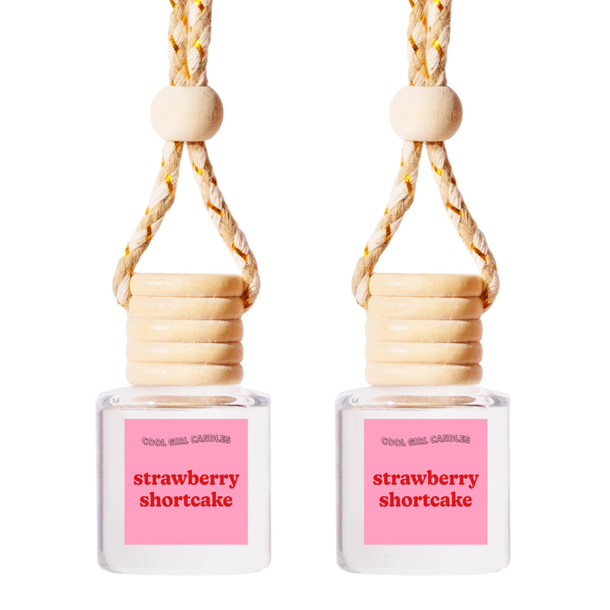 COOLGIRLCANDLES Pistachio Salted Caramel Hanging Car Air Freshener and Essential Oil Diffuser - Automobile Aromatherapy Diffuser Bottle