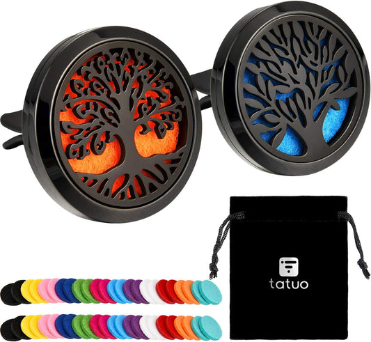Tatuo 2 Pcs Car Aromatherapy Vent Clip Diffuser, Tree Patterns