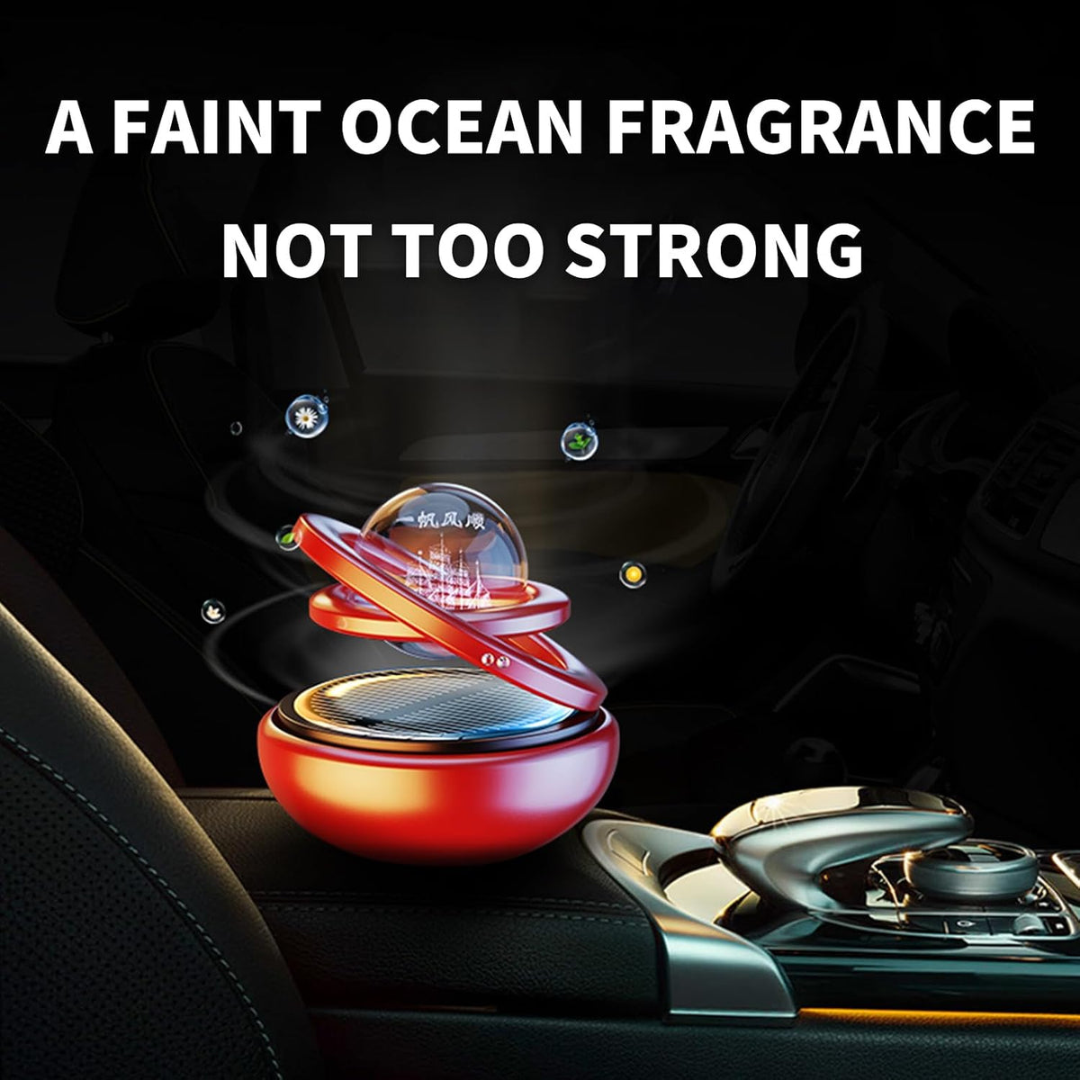 Kwak’s Solar Car Air Freshener Dashboard Decorations Gentle Ocean Scent