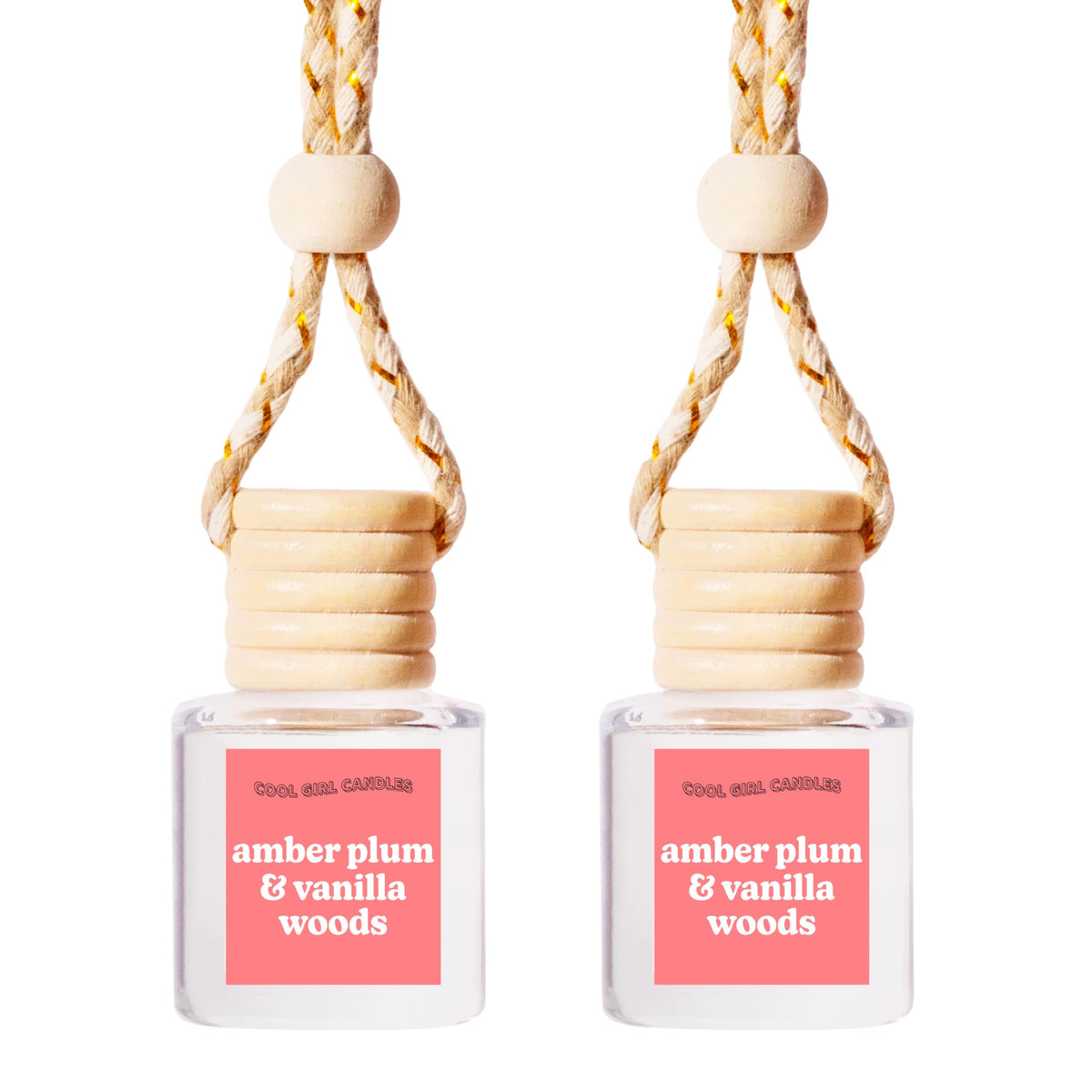 COOLGIRLCANDLES Pistachio Salted Caramel Hanging Car Air Freshener and Essential Oil Diffuser - Automobile Aromatherapy Diffuser Bottle