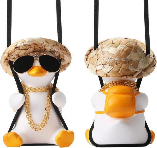 Cool Swinging Duck Car Hanging Ornament Rear View Mirror Funny Xmas Gifts