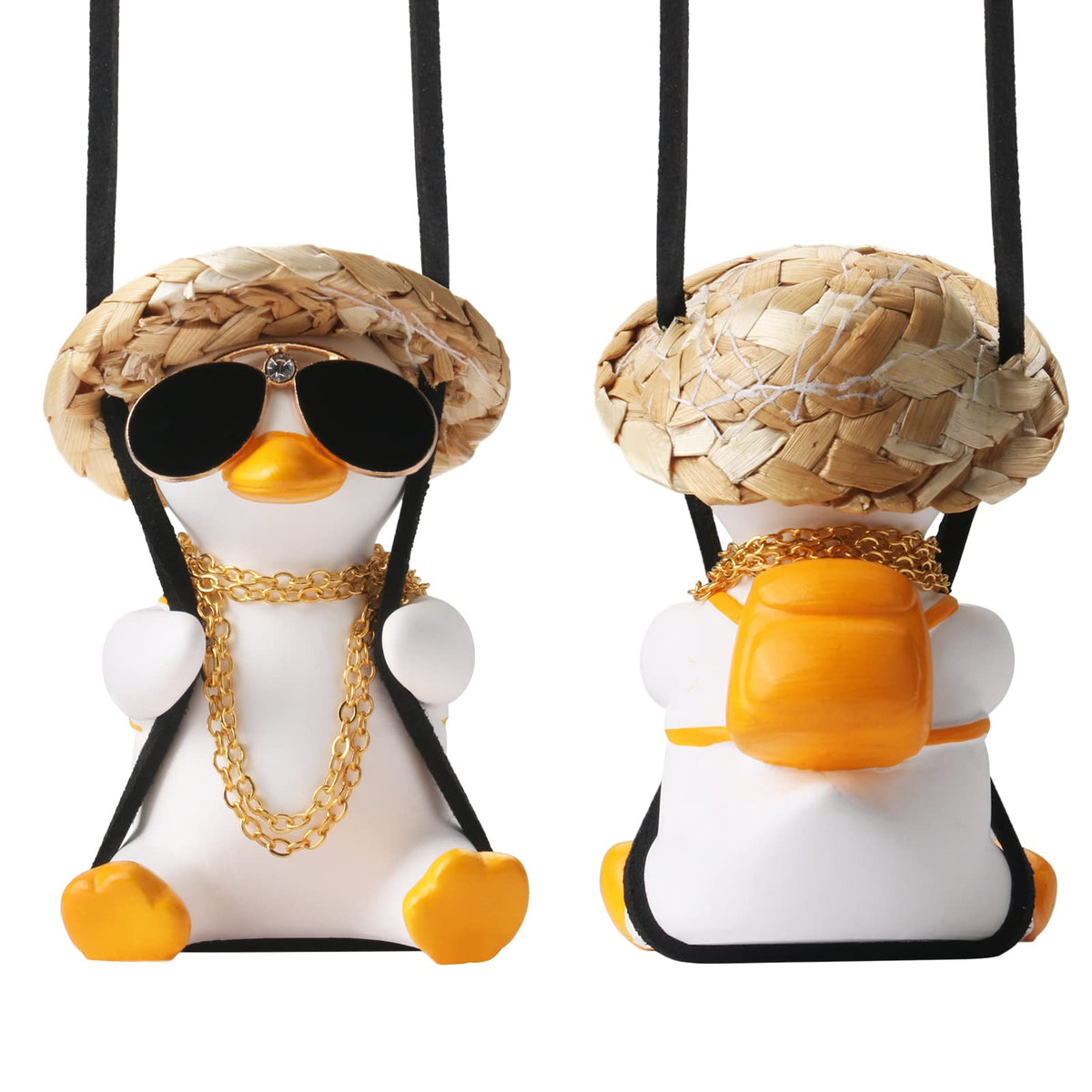Cool Swinging Duck Car Hanging Ornament Rear View Mirror Funny Xmas Gifts