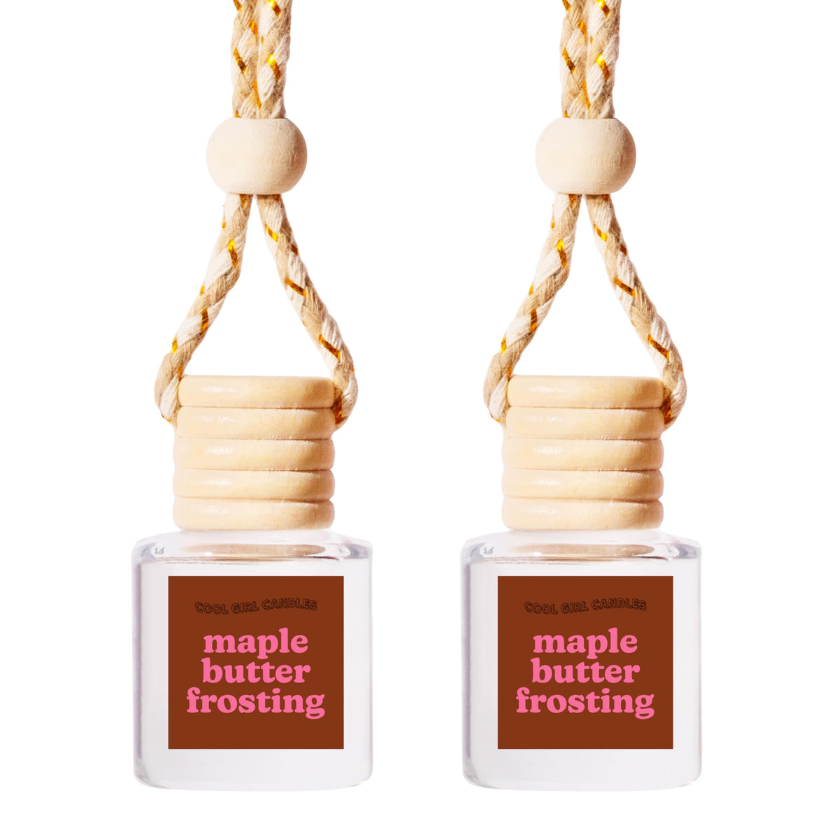 COOLGIRLCANDLES Pistachio Salted Caramel Hanging Car Air Freshener and Essential Oil Diffuser - Automobile Aromatherapy Diffuser Bottle