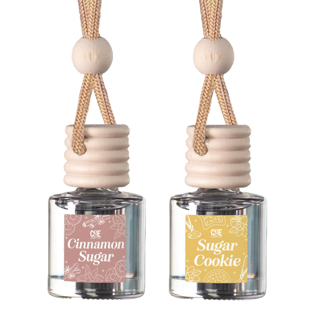 CANDECraftCo 2 Pack Hanging Car Air Freshener Diffuser for Essential Oils