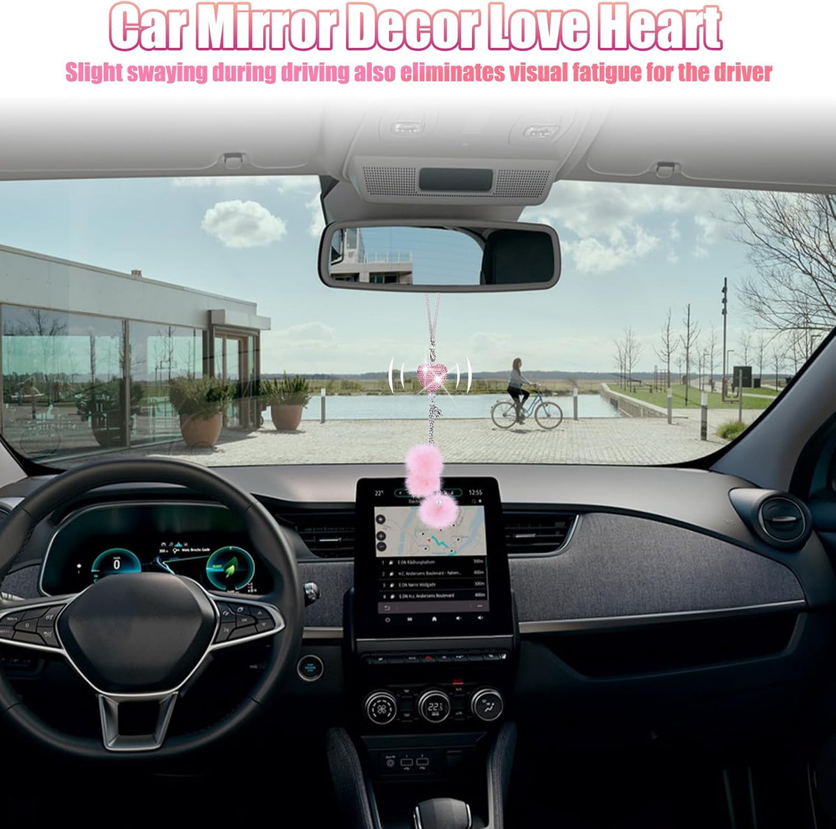Bling Car Hanging Ornament, Bling Car Mirror Hanging Accessories for Women