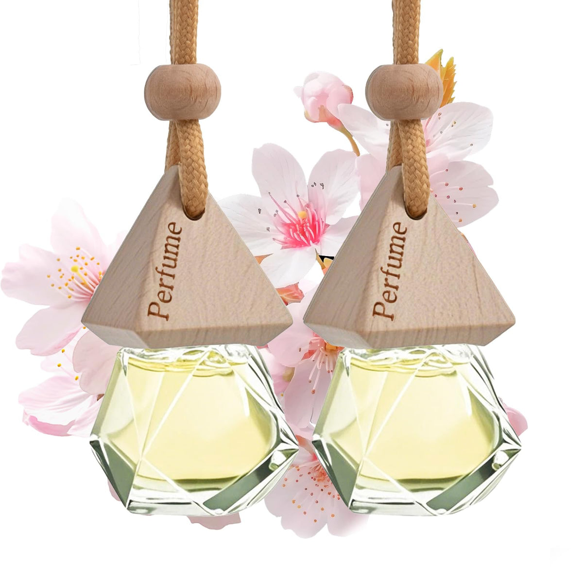 Car Air Freshener Hanging Diffuser – Long-Lasting Essential Oil Scent (Up to 60 Days) – Non-Toxic & Eco-Friendly – 2-Pack Auto Fresheners Made in USA