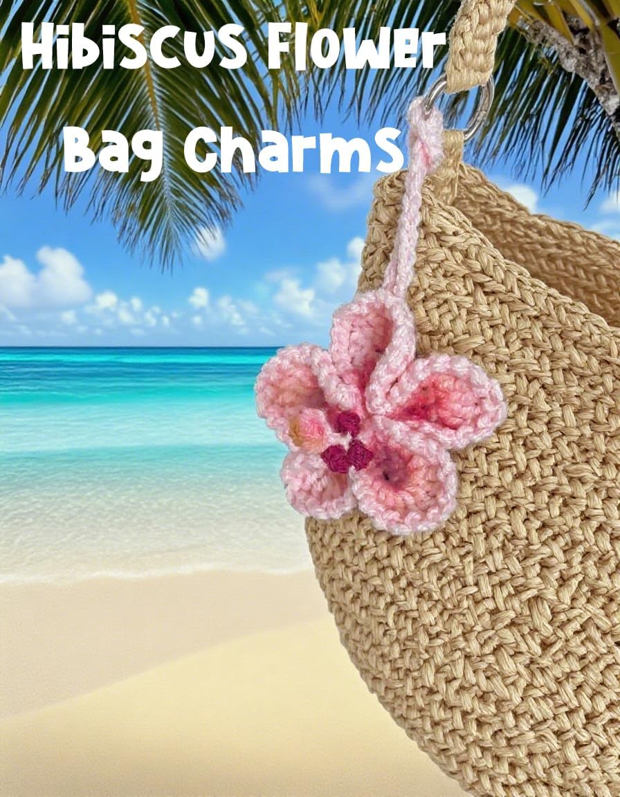 Flower Car Hanging Decor,Crochet Charm,Rear View Mirror Accessories