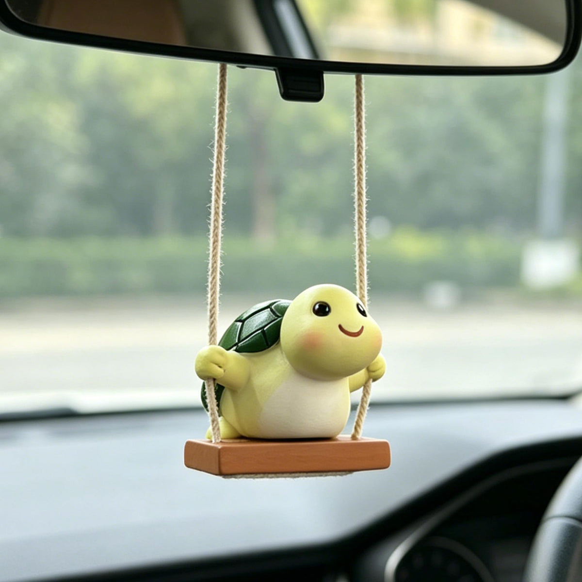 YGMONER Cute Swinging Ghost Car Mirror Hanging Ornament Halloween Car Interior Accessories (Ghost)