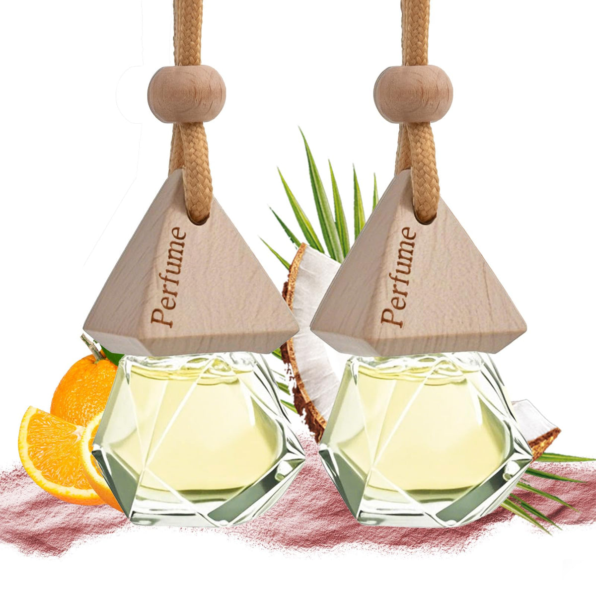 Car Air Freshener Hanging Diffuser – Long-Lasting Essential Oil Scent (Up to 60 Days) – Non-Toxic & Eco-Friendly – 2-Pack Auto Fresheners Made in USA