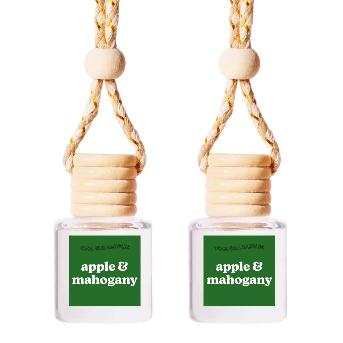 COOLGIRLCANDLES Pistachio Salted Caramel Hanging Car Air Freshener and Essential Oil Diffuser - Automobile Aromatherapy Diffuser Bottle