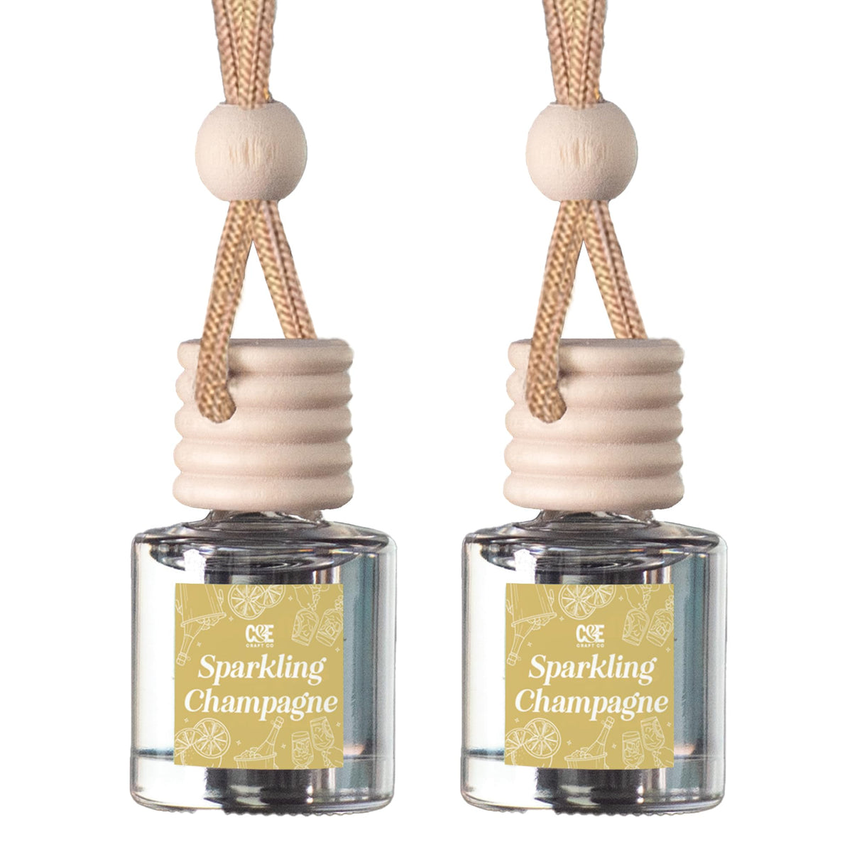 CANDECraftCo 2 Pack Hanging Car Air Freshener Diffuser for Essential Oils