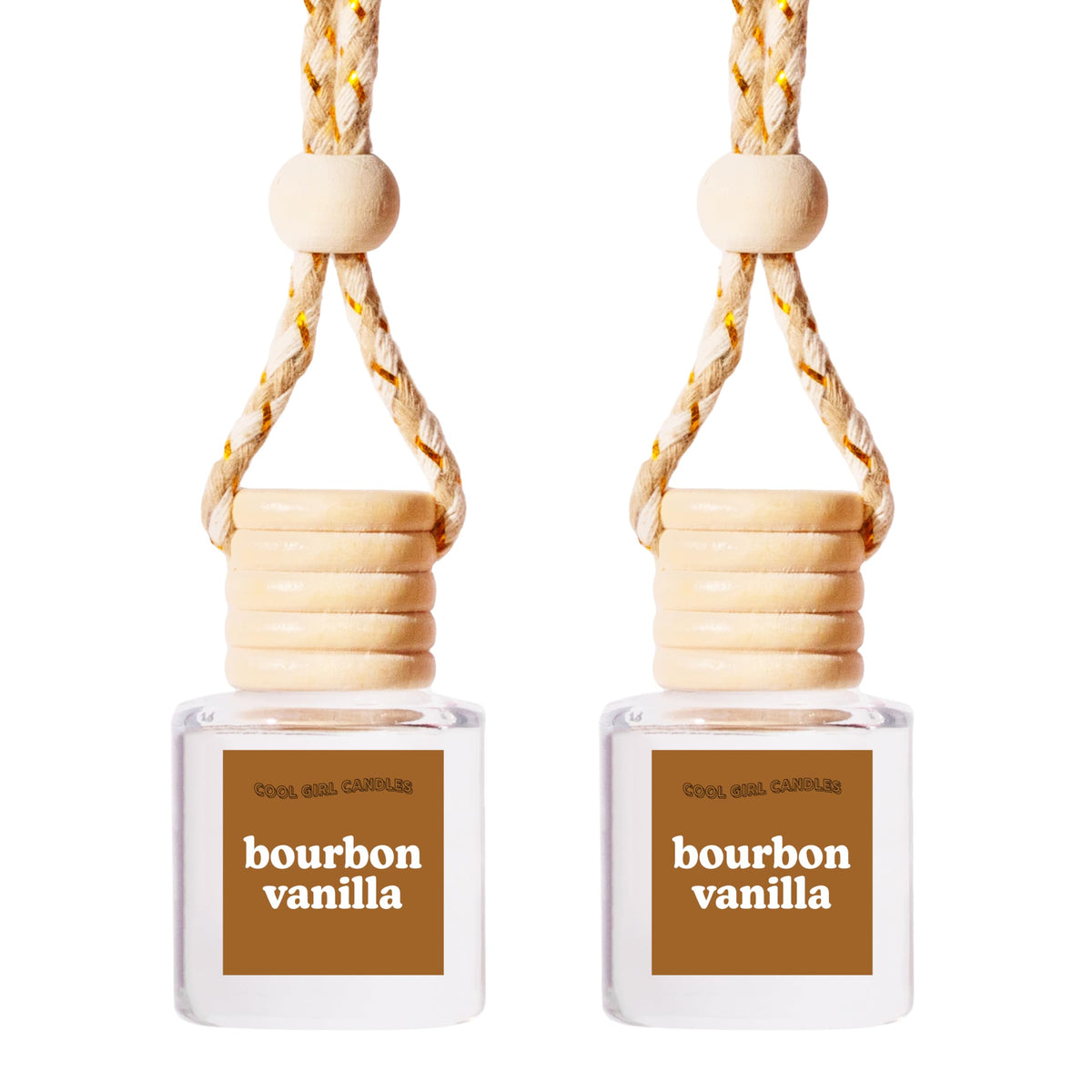 COOLGIRLCANDLES Pistachio Salted Caramel Hanging Car Air Freshener and Essential Oil Diffuser - Automobile Aromatherapy Diffuser Bottle