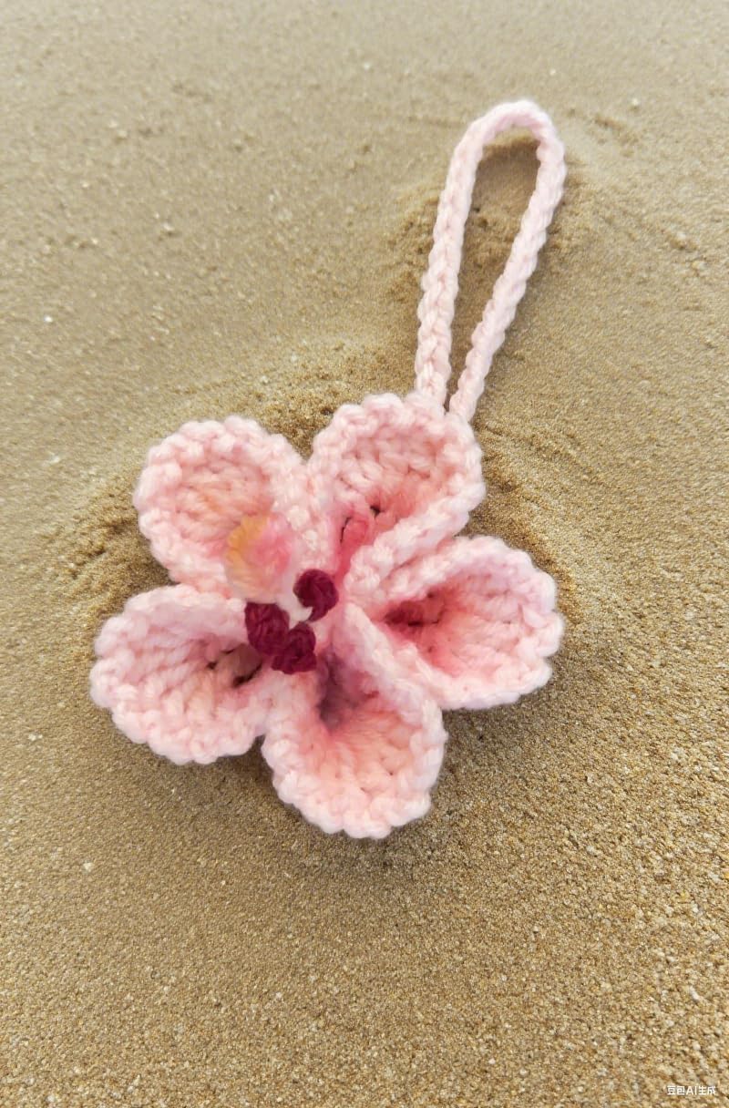 Flower Car Hanging Decor,Crochet Charm,Rear View Mirror Accessories