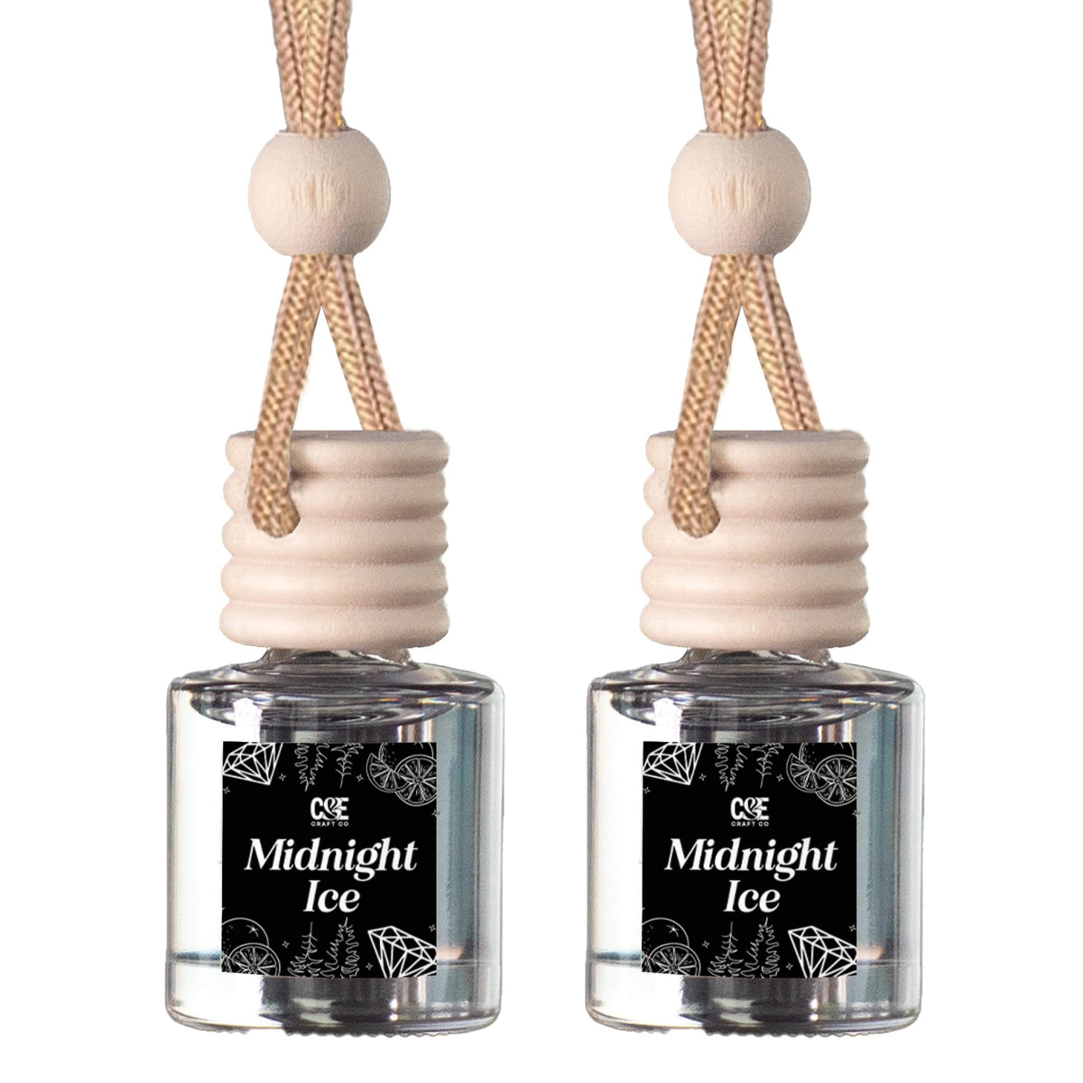 CANDECraftCo 2 Pack Hanging Car Air Freshener Diffuser for Essential Oils