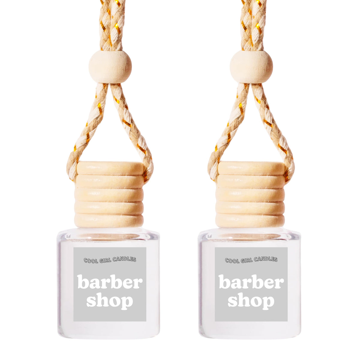 COOLGIRLCANDLES Pistachio Salted Caramel Hanging Car Air Freshener and Essential Oil Diffuser - Automobile Aromatherapy Diffuser Bottle