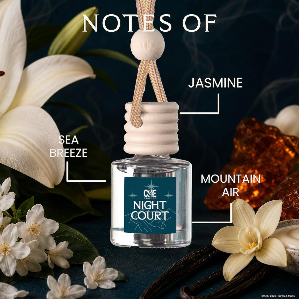 CandeCraftCo Car Fresheners Official ACOTAR™ Collection - (Night Court)