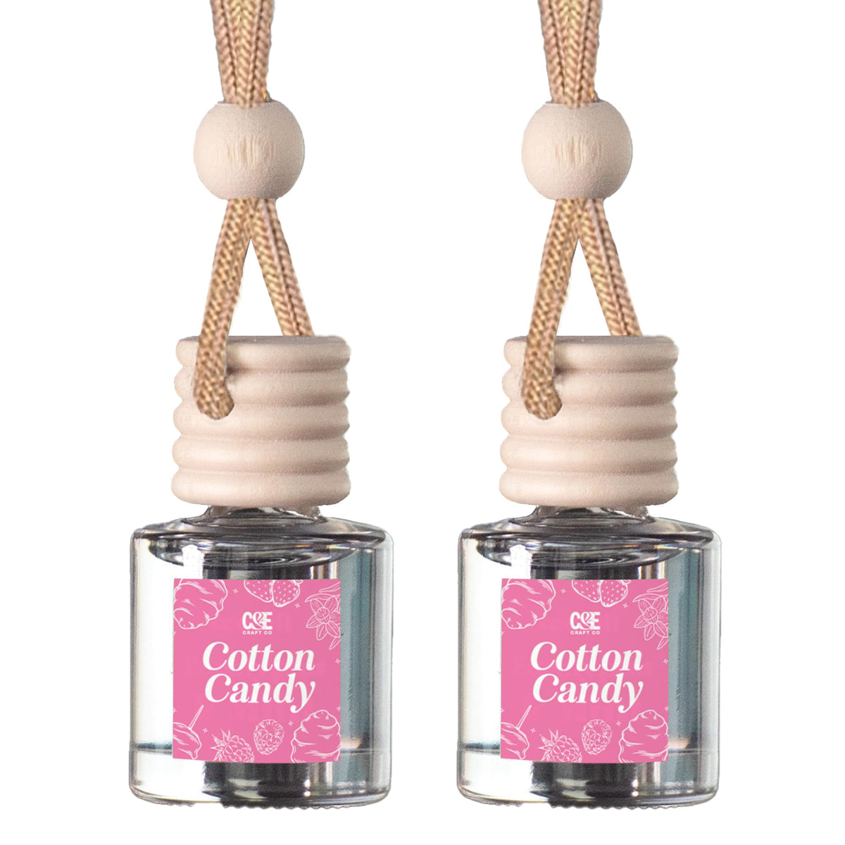 CANDECraftCo 2 Pack Hanging Car Air Freshener Diffuser for Essential Oils