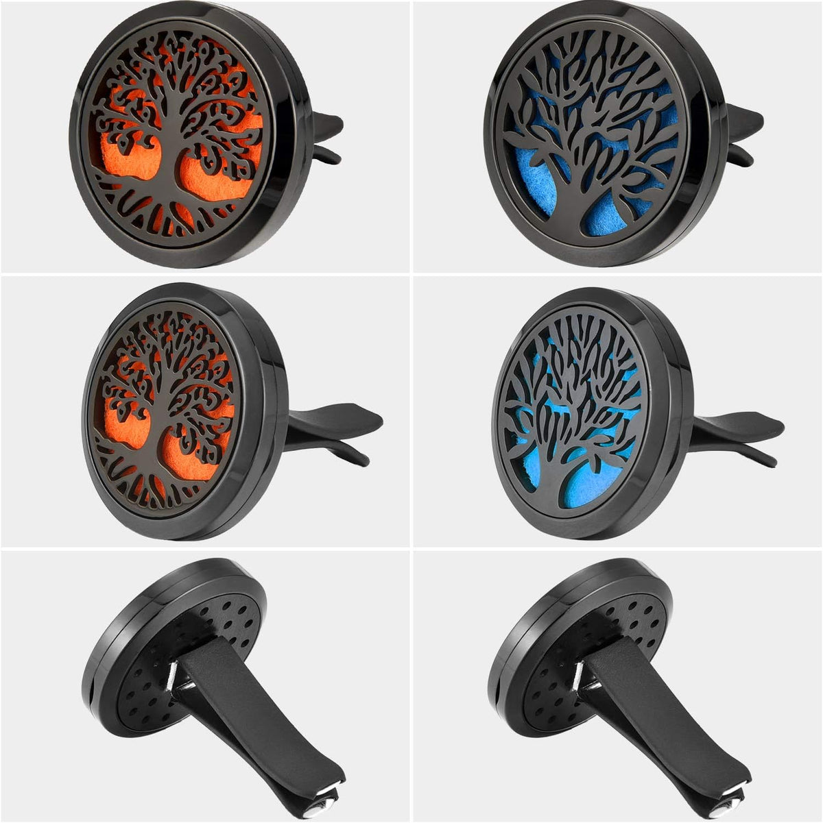 Tatuo 2 Pcs Car Aromatherapy Vent Clip Diffuser, Tree Patterns