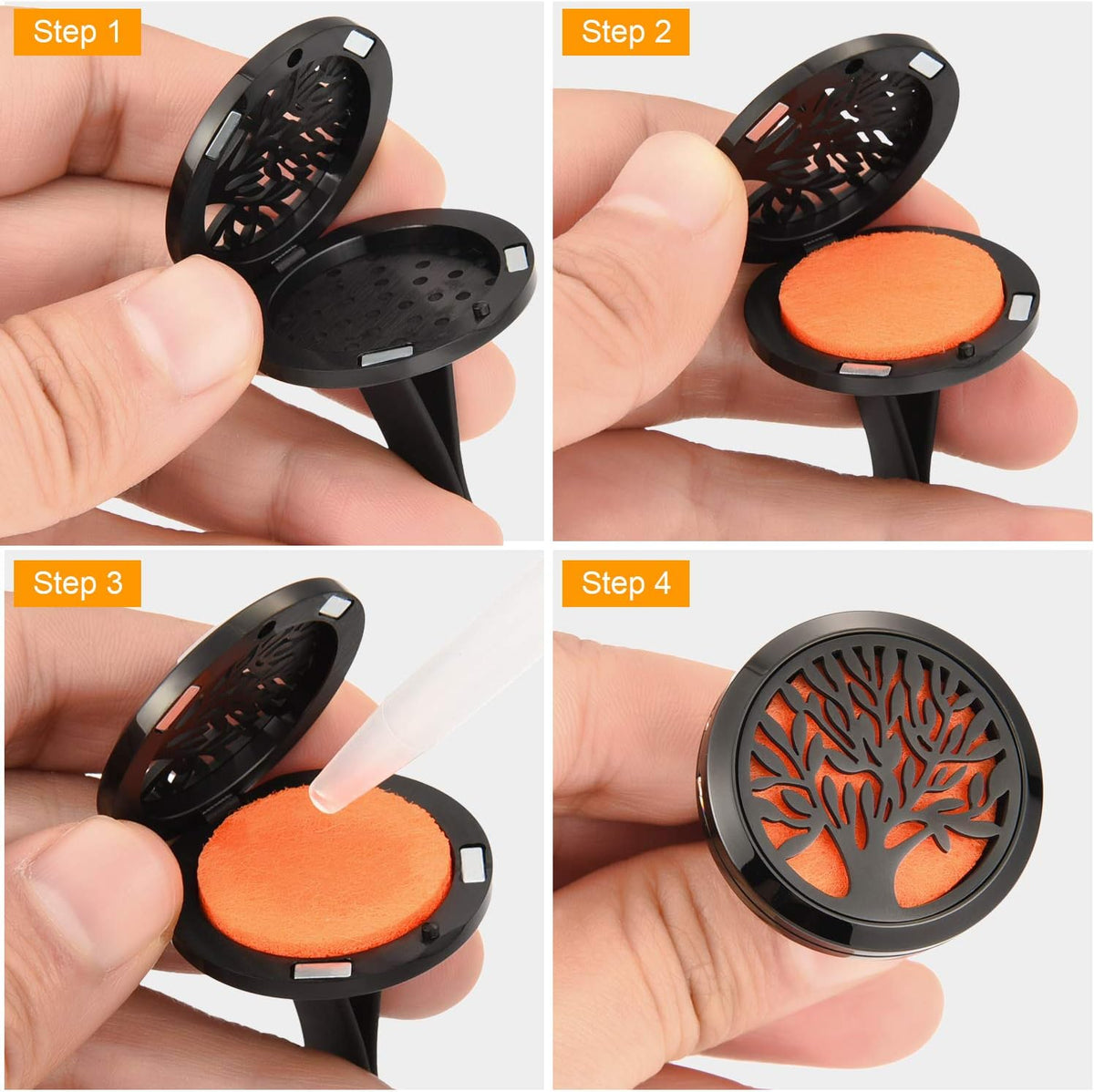 Tatuo 2 Pcs Car Aromatherapy Vent Clip Diffuser, Tree Patterns