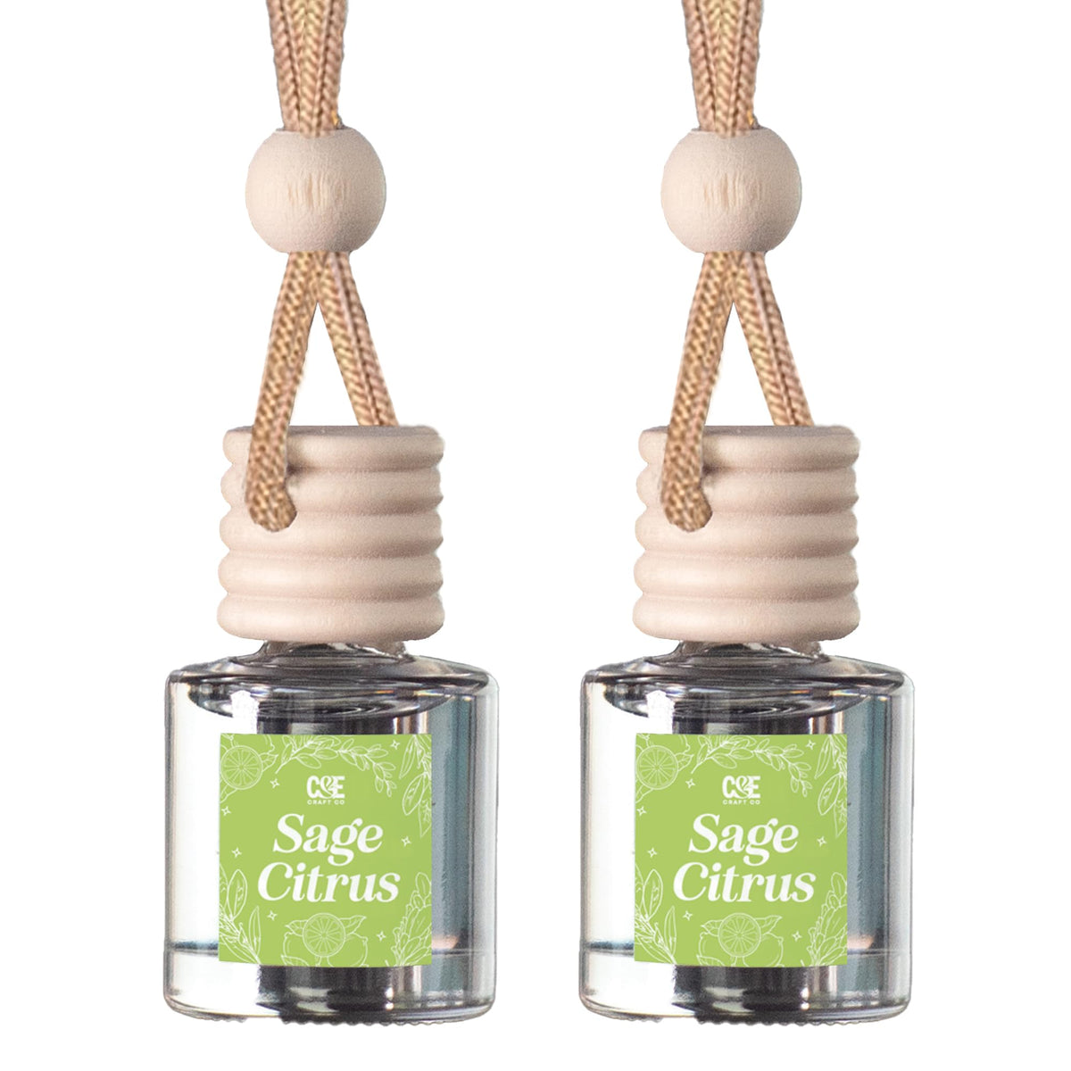 CANDECraftCo 2 Pack Hanging Car Air Freshener Diffuser for Essential Oils