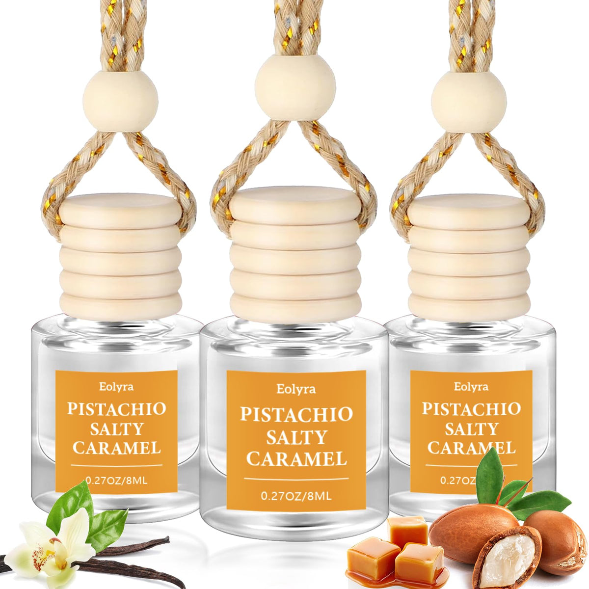 Hanging Car Air Freshener (Pack of 3) : Luxury Car Perfume for Women Men | Cute & Reusable Bottle with 45+ Days Long-Lasting Fragrance Oil Diffuser, Black ice
