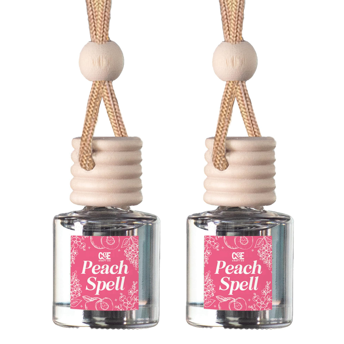 CANDECraftCo 2 Pack Hanging Car Air Freshener Diffuser for Essential Oils