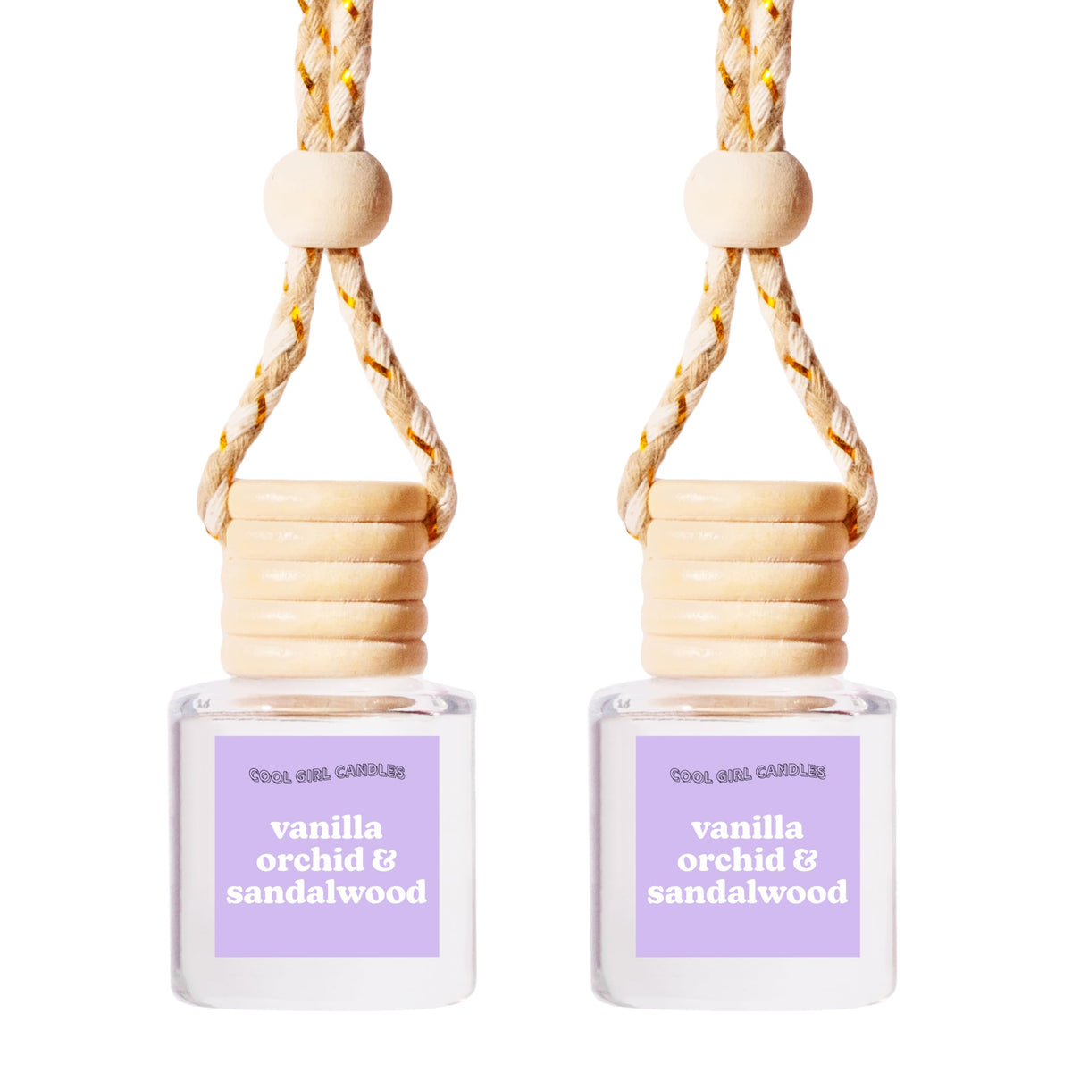 COOLGIRLCANDLES Pistachio Salted Caramel Hanging Car Air Freshener and Essential Oil Diffuser - Automobile Aromatherapy Diffuser Bottle