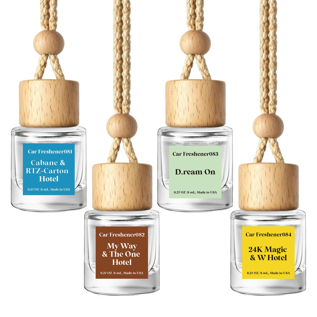 HoogaLife Car Air Freshener Diffuser 2 Pack Hanging Air Freshener Diffuser - Vanilla Cream Fragrance Oil Air D iffuser for Car, 45+ days Long Lasting Fragrance Made in USA C ar Air Fresheners (V54)