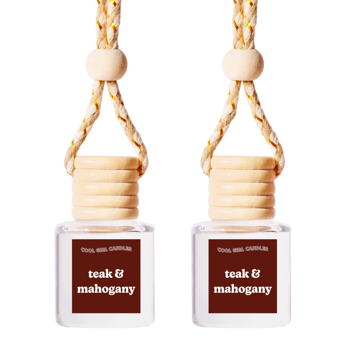 COOLGIRLCANDLES Pistachio Salted Caramel Hanging Car Air Freshener and Essential Oil Diffuser - Automobile Aromatherapy Diffuser Bottle