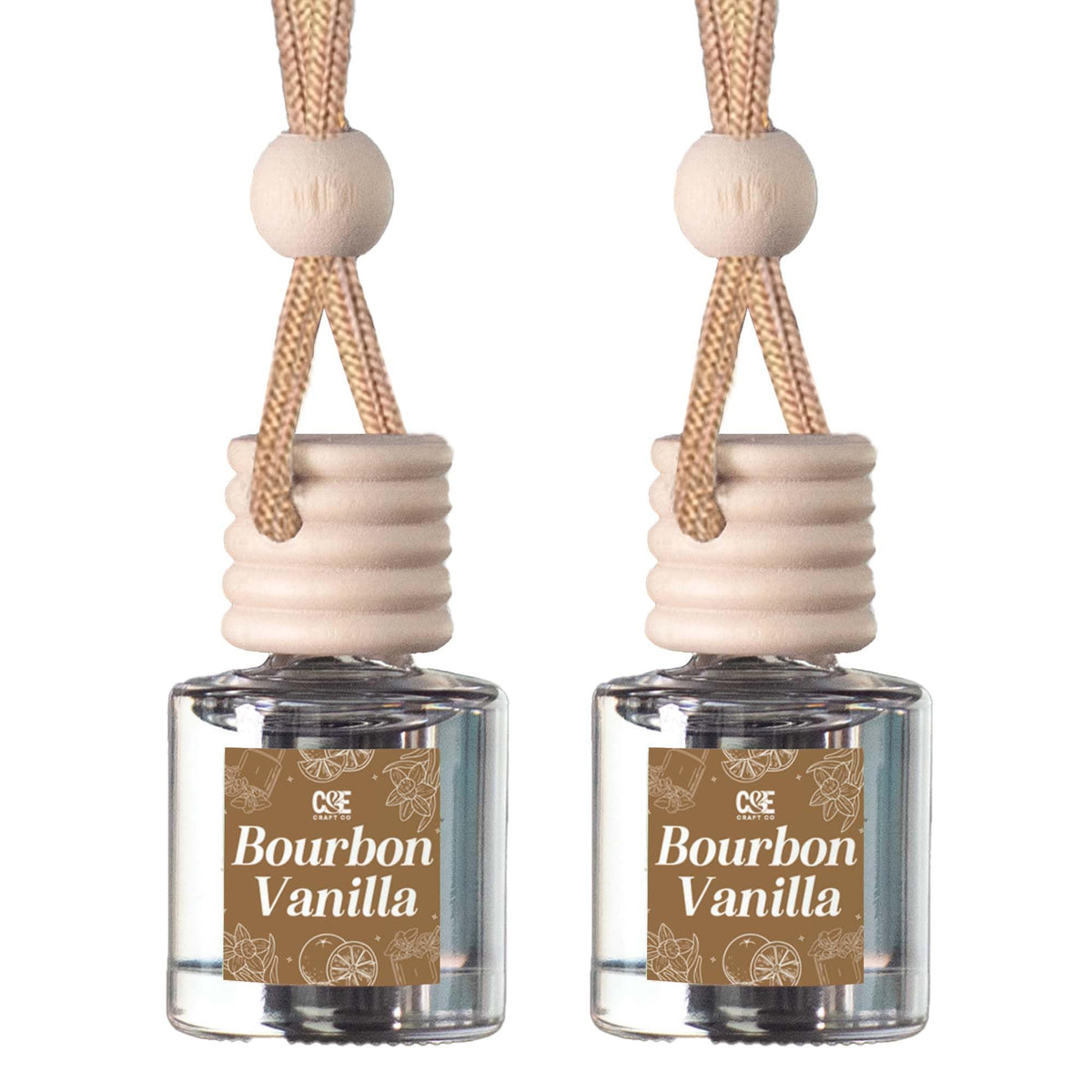 CANDECraftCo 2 Pack Hanging Car Air Freshener Diffuser for Essential Oils