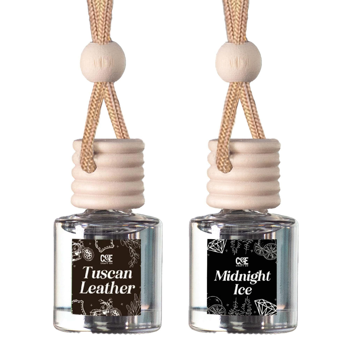 CANDECraftCo 2 Pack Hanging Car Air Freshener Diffuser for Essential Oils