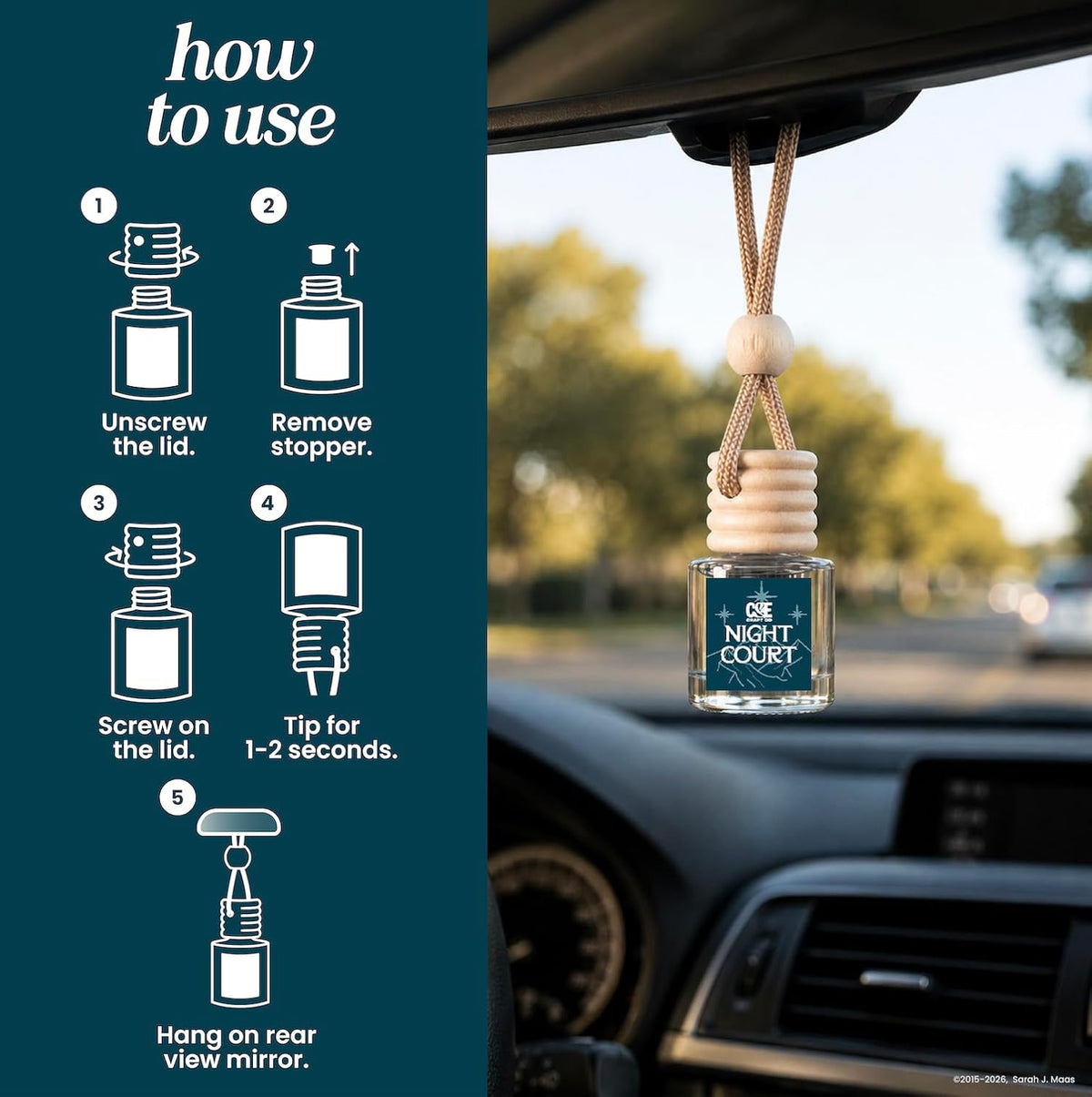 CandeCraftCo Car Fresheners Official ACOTAR™ Collection - (Night Court)