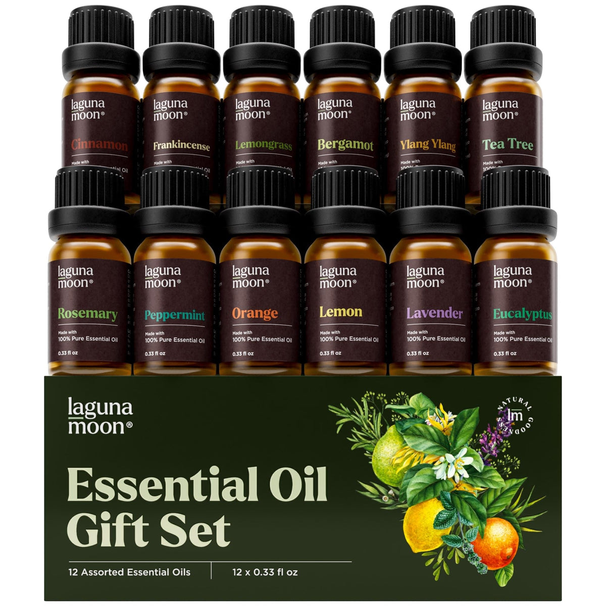 Lagunamoon Fall Essential Oils Set for Diffuser for Home 6 x 10ml