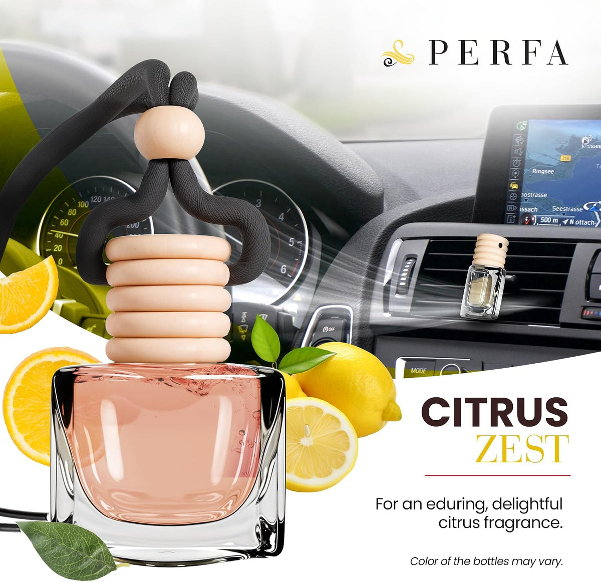 Car Air Freshener - Citrus Lemon Inspired Perfume Diffuser by Perfa